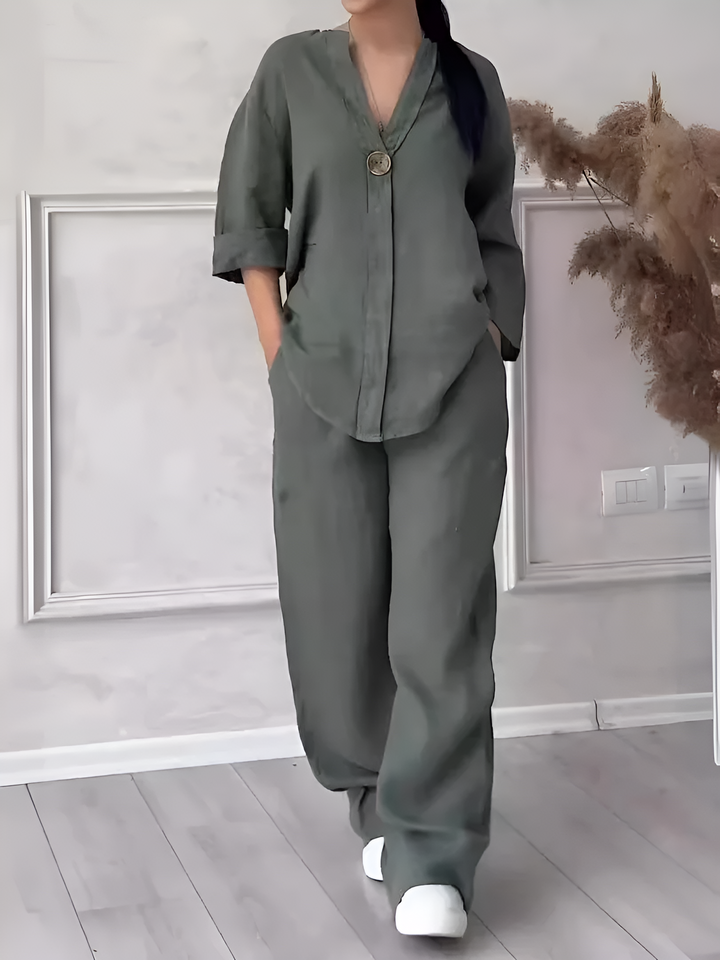 María | Conjunto de Lino Descontracturado